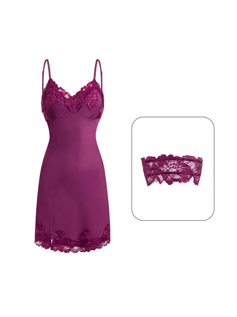 Lace patchwork nightgown
